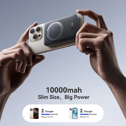 Zunanja baterija Joyroom JR-PBM12, 10000mAh, 22.5W, QC + PD + FQI, 1 x QI - 1 x USB-A - 1 x USB-C, Črna