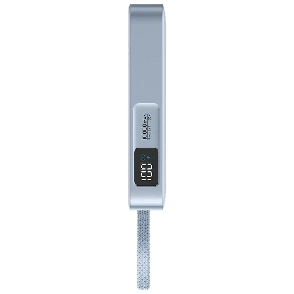 Brezžična zunanja baterija UGREEN MagFlow PB773 (65958B), 10000mAh, 25W, PD + FQI, 1 x QI - 2 x USB-C, modra