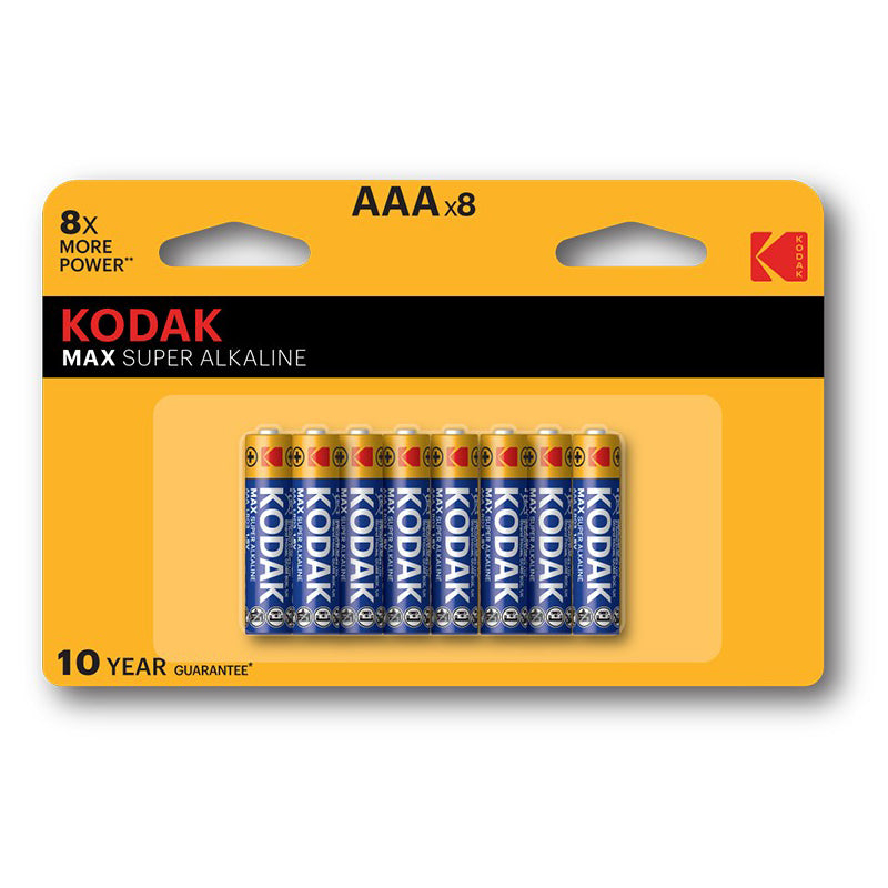 Baterija Kodak Max Super Alkaline, AAA / LR3, komplet 8 kosov