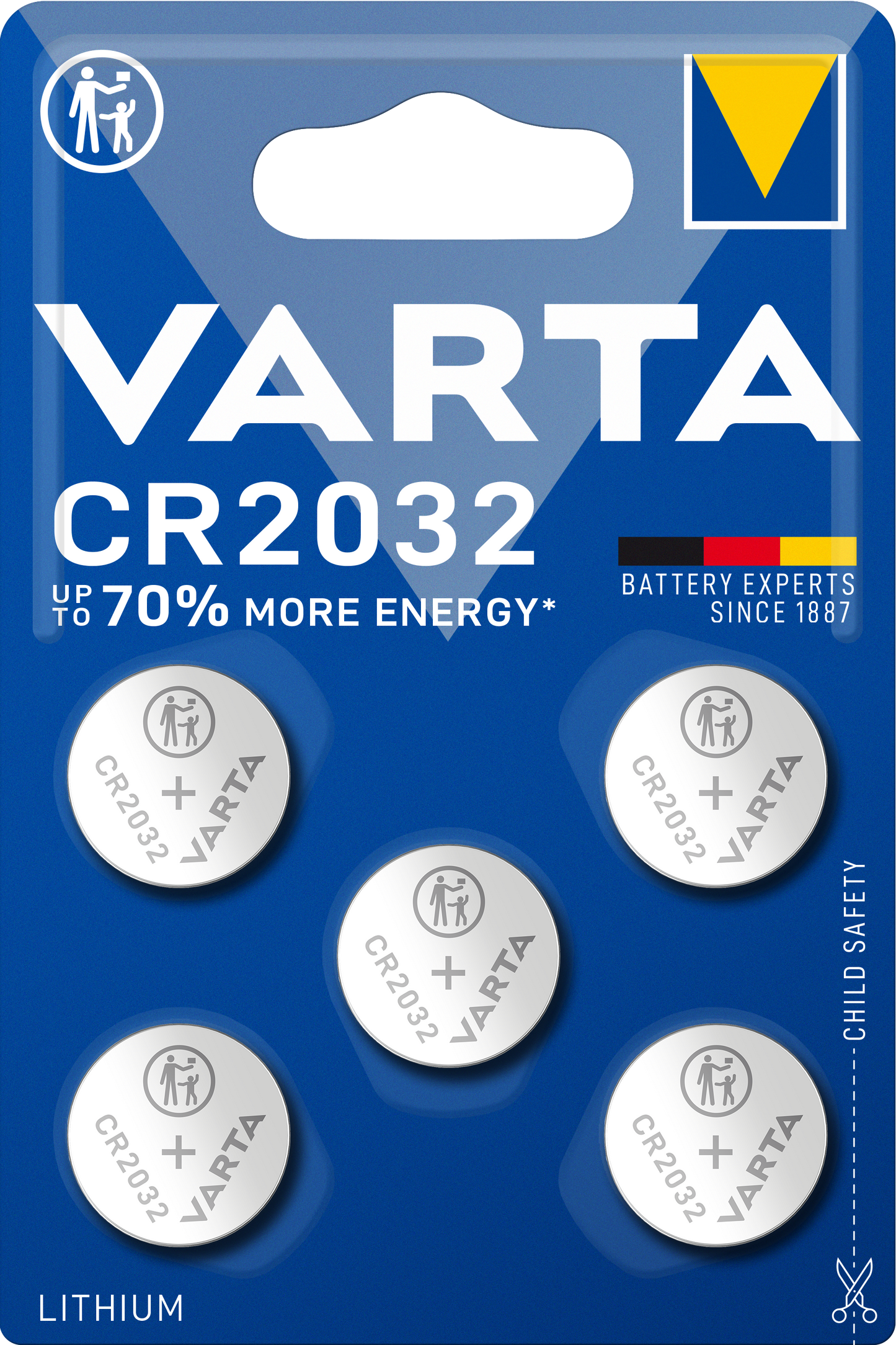 Baterija Varta, CR2032, komplet 5 kosov