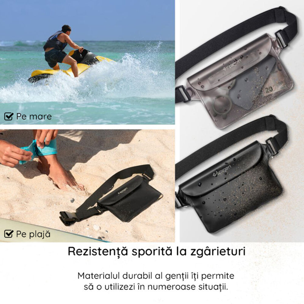 Vodoodporna torbica Spigen Aqua Shield, Univerzalna, Črna AMP04532
