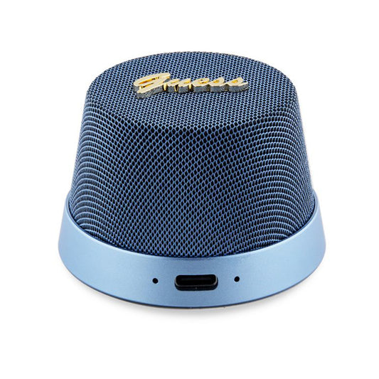 Prenosni Bluetooth zvočnik Guess Stand Magnetic Script Metal, 3W, Modra