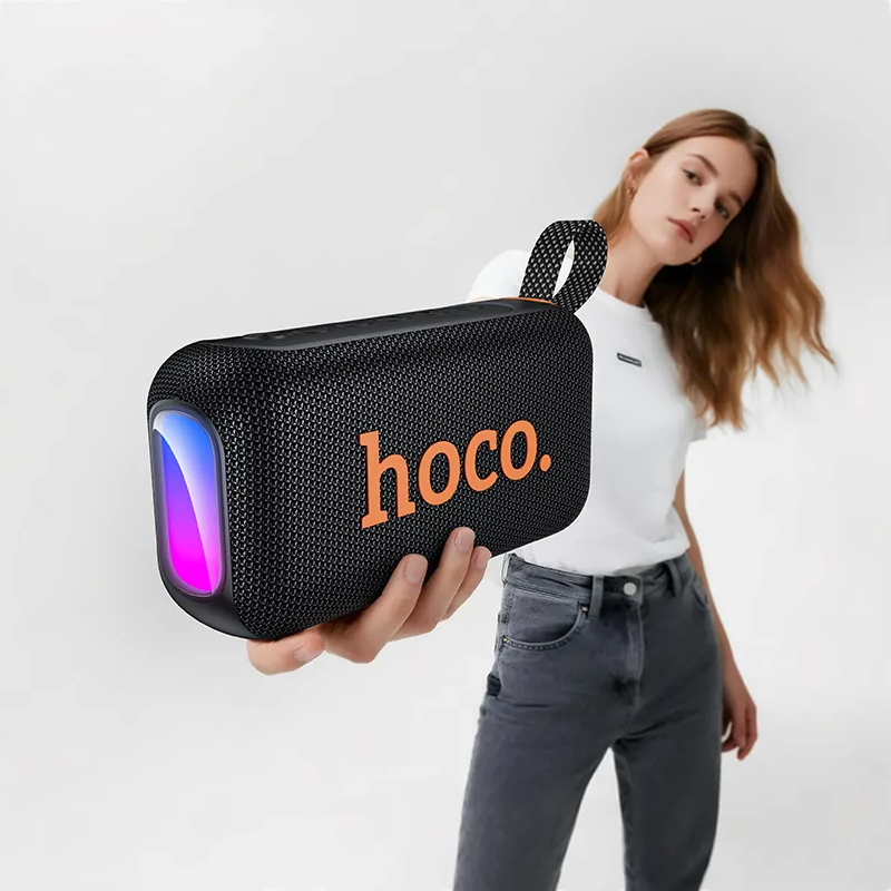 Prenosni Bluetooth zvočnik HOCO HC32, 2 x 10W, TWS, RGB, črn
