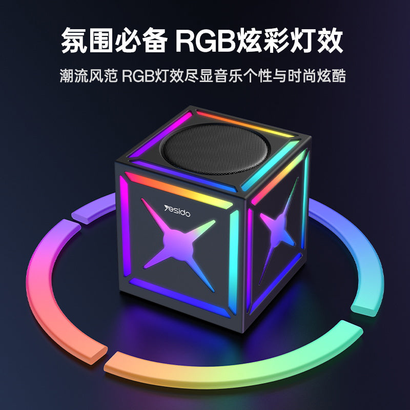 Bluetooth zvočnik Yesido YSW34, 8W, RGB, črn