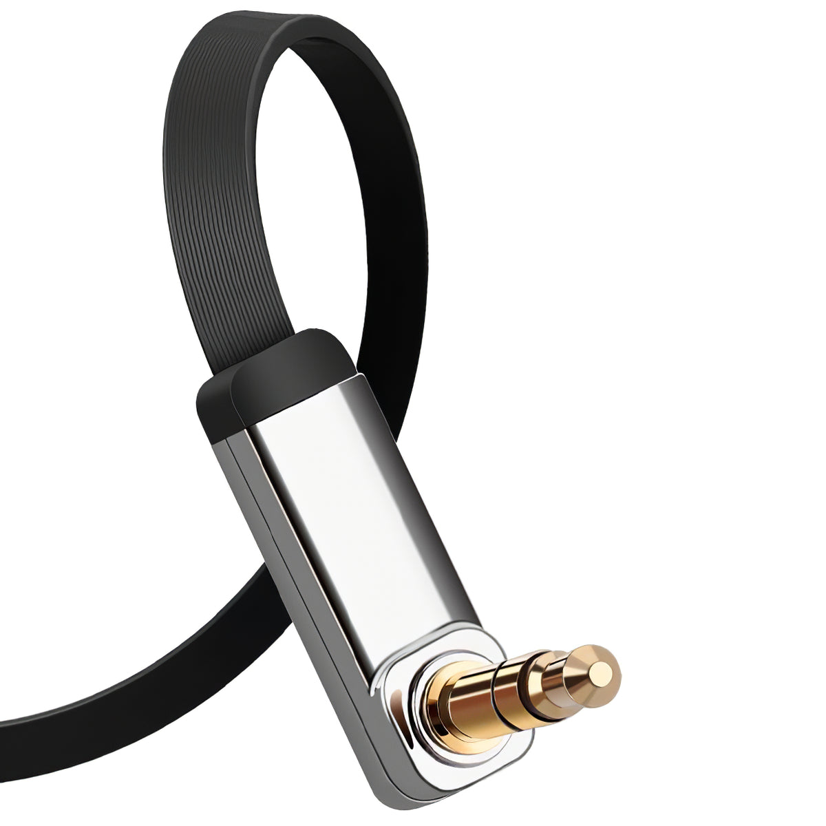 Audio kabel 3.5mm - 3.5mm UGREEN AV112 Angled, 1m, črn