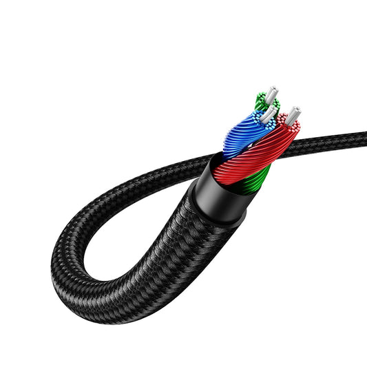 Zvočni kabel 3,5 mm - 3,5 mm UGREEN AV112 kotni, 1 m, moder