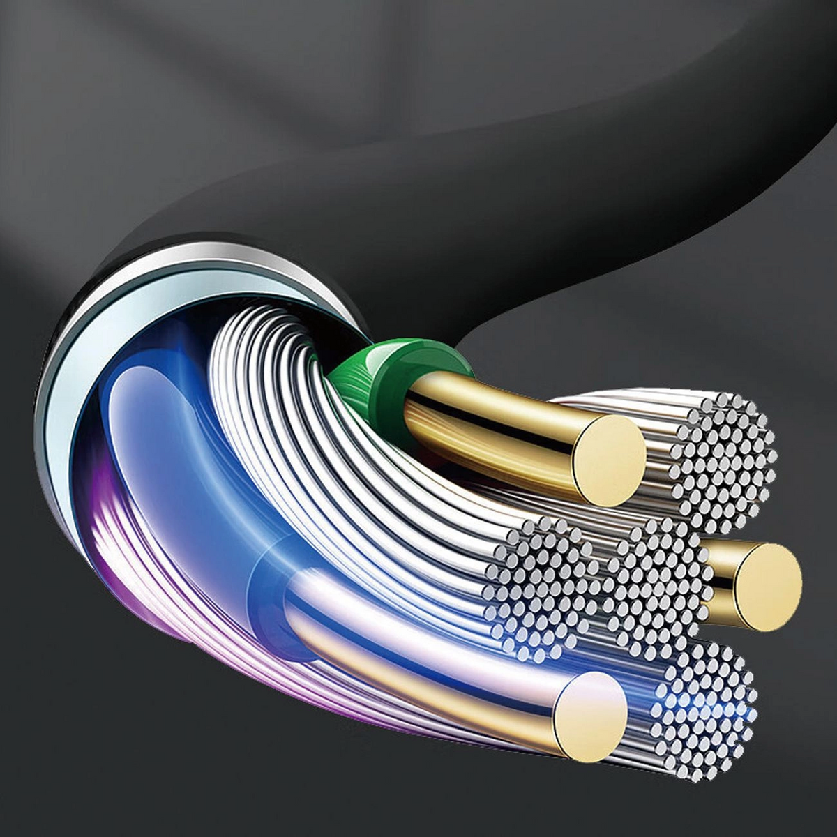 3,5 mm - 3,5 mm avdio kabel Dudao L12s, 1 m, črn