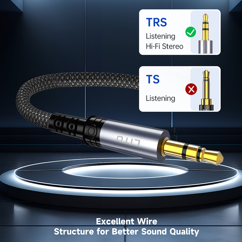 Avdio kabel 3.5mm - 3.5mm Lito LA01D, 1m, črn