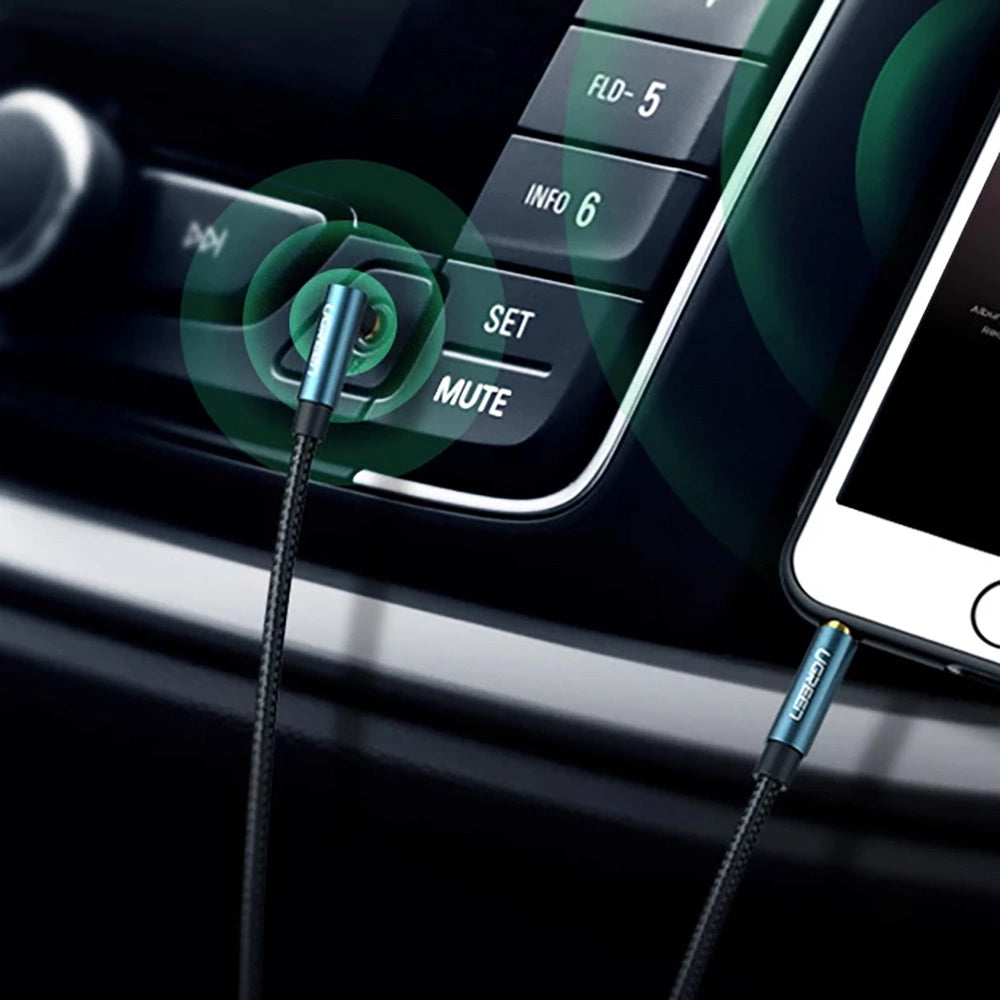 Audio kabel 3.5mm - 3.5mm UGREEN AV112 Angled, 1m, Modra