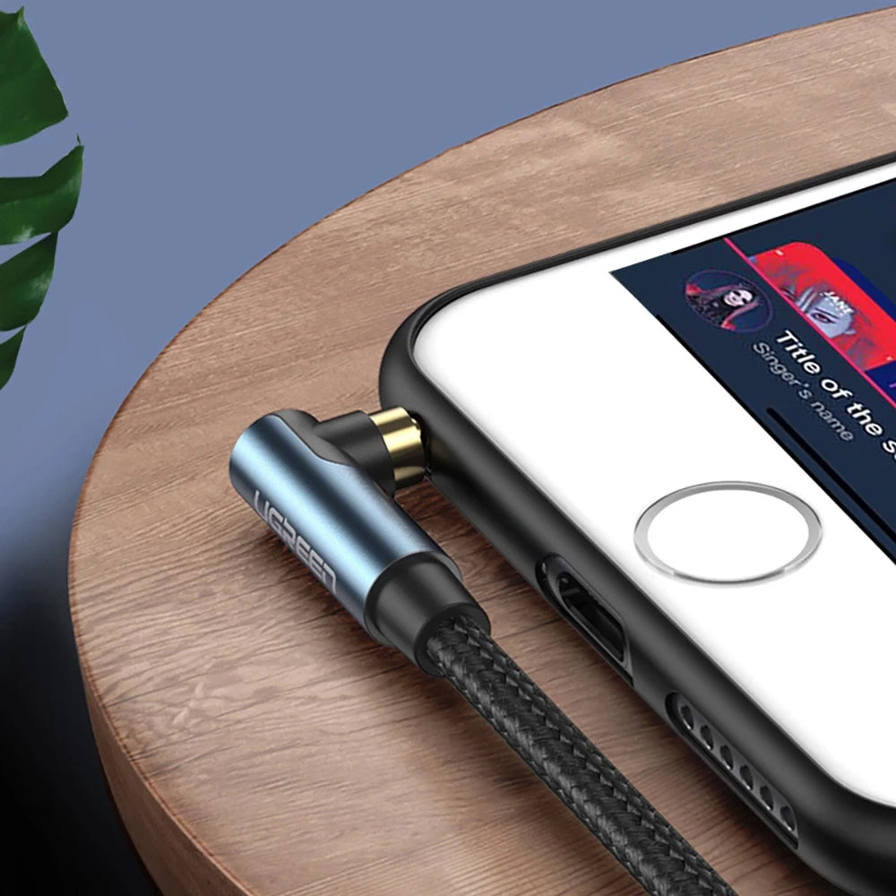 Audio kabel 3.5mm - 3.5mm UGREEN AV112 Angled, 1m, Modra