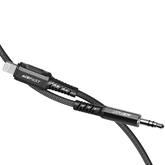 Audio kabel Lightning - 3.5mm Acefast C1-06, 1.2m, črn