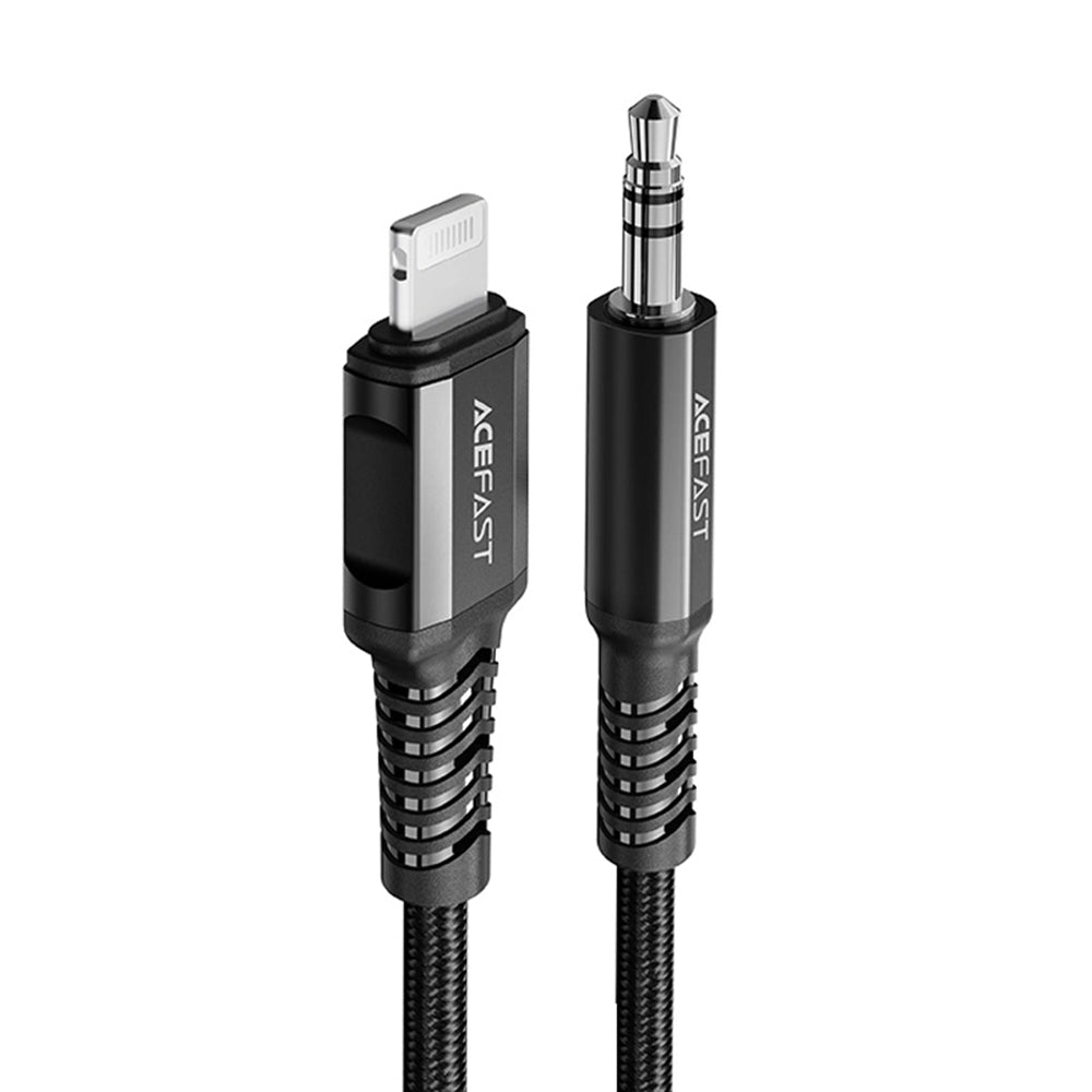 Audio kabel Lightning - 3.5mm Acefast C1-06, 1.2m, črn