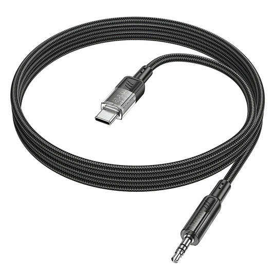 Avdio kabel USB-C - 3.5mm HOCO UPA27, 1.2m, črn