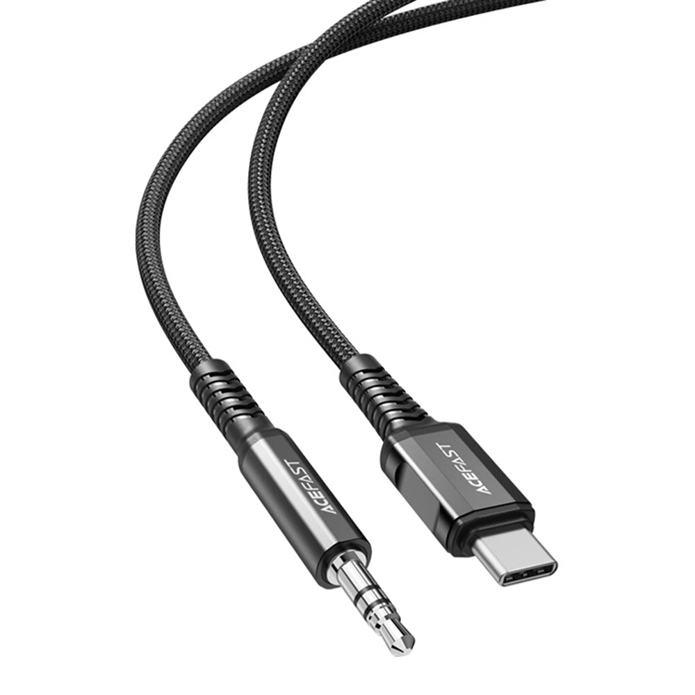 Avdio kabel USB-C - 3.5mm Acefast C1-08, 1.2m, črn
