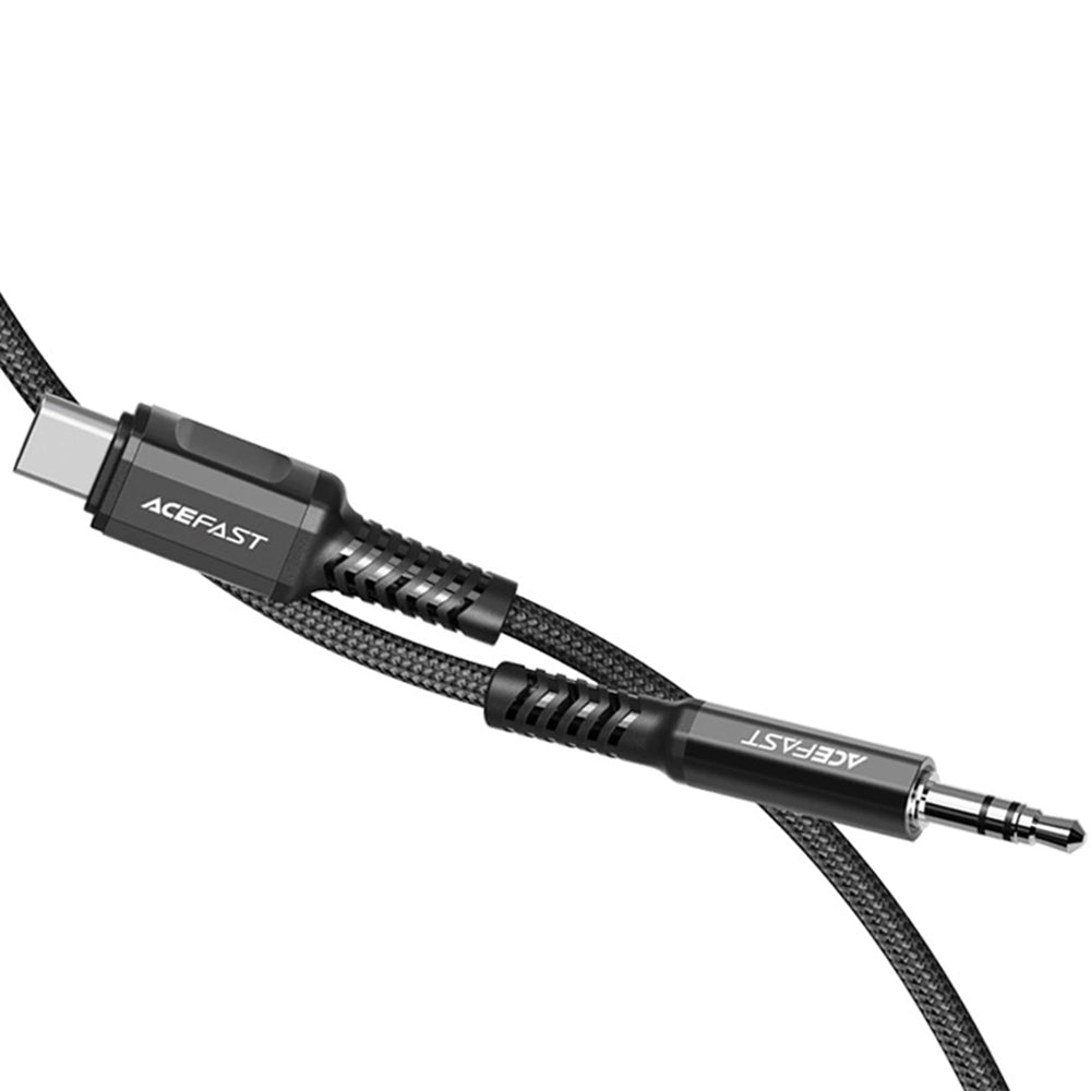 Avdio kabel USB-C - 3.5mm Acefast C1-08, 1.2m, črn
