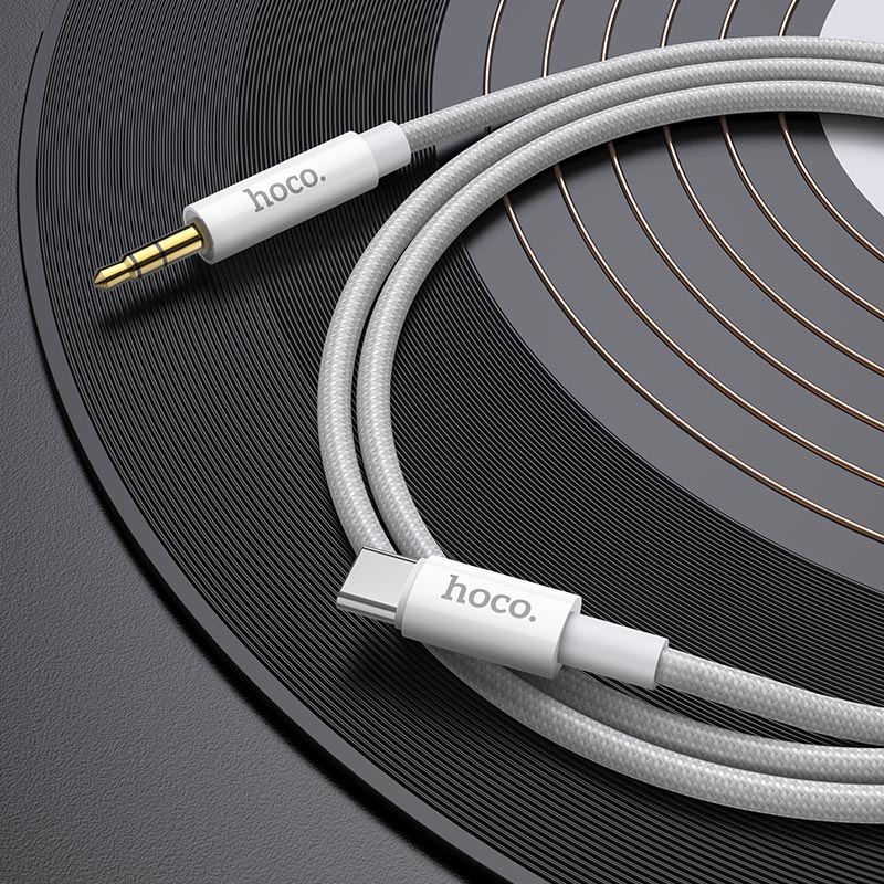 Avdio kabel USB-C - 3.5mm HOCO UPA19, 1m, Srebrn