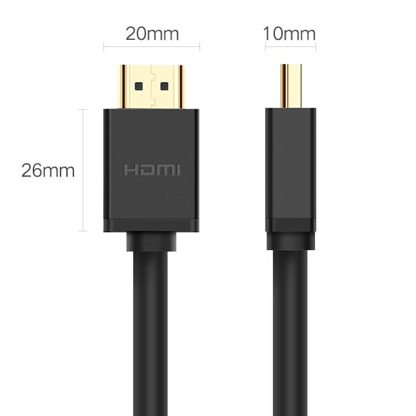 Video kabel UGREEN HD104, HDMI - HDMI, 4K, 3m, črn