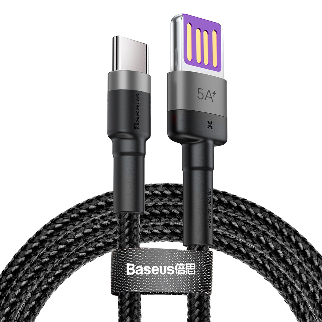 Podatkovni in polnilni kabel USB-A - USB-C Baseus Cafule Special Edition, 40W, 1m, Siv CATKLF-PG1