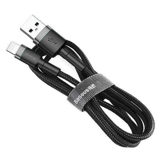 Podatkovni in polnilni kabel USB-A - Lightning Baseus Cafule, 18 W, 1 m, siv CALKLF-BG1 CALKLF-BG1