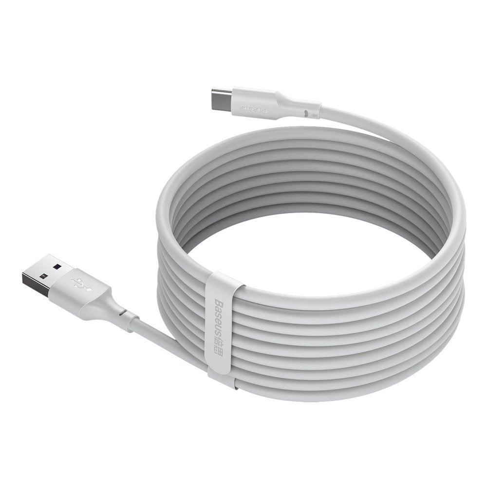 Kabel za prenos podatkov in polnjenje USB-A - USB-C Baseus, 40W, 1,5m, komplet 2 kosa, bel TZCATZJ-02
