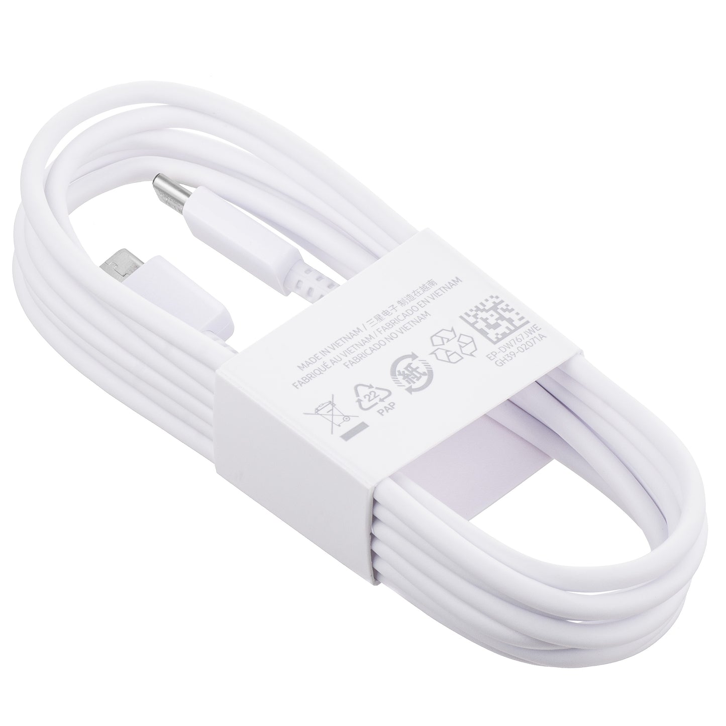 Kabel za podatke in polnjenje USB-C - USB-C Samsung EP-DW767JWE, 25W, 1.8m, Bel GP-TOU021RFCWW