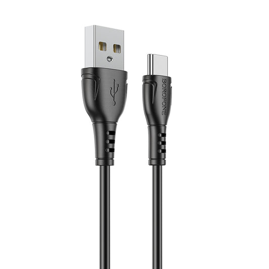 Podatkovni in polnilni kabel USB-A - USB-C Borofone BX51 Triumph MP BX51, 18 W, 1 m, črn