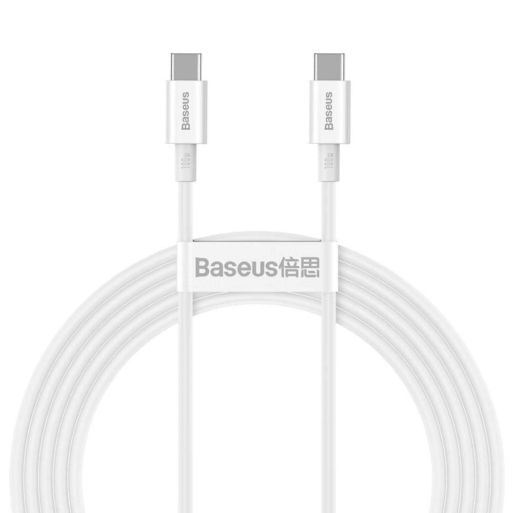 USB-C podatkovni in polnilni kabel - USB-C Baseus Superior Series, 100W, 2m, bel CATYS-C02