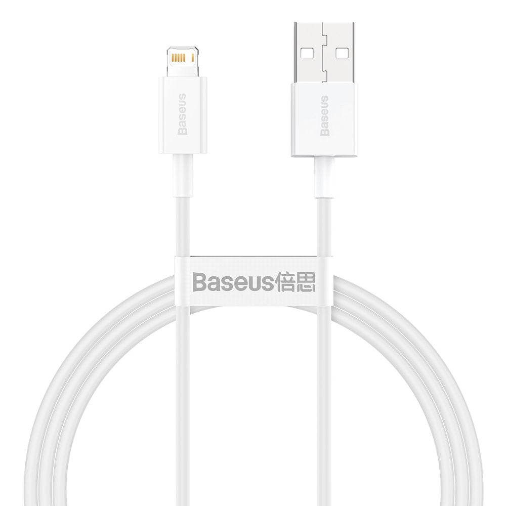 Podatkovni in polnilni kabel USB-A - Lightning Baseus Superior Series, 20W, 1m, bel CALYS-A02