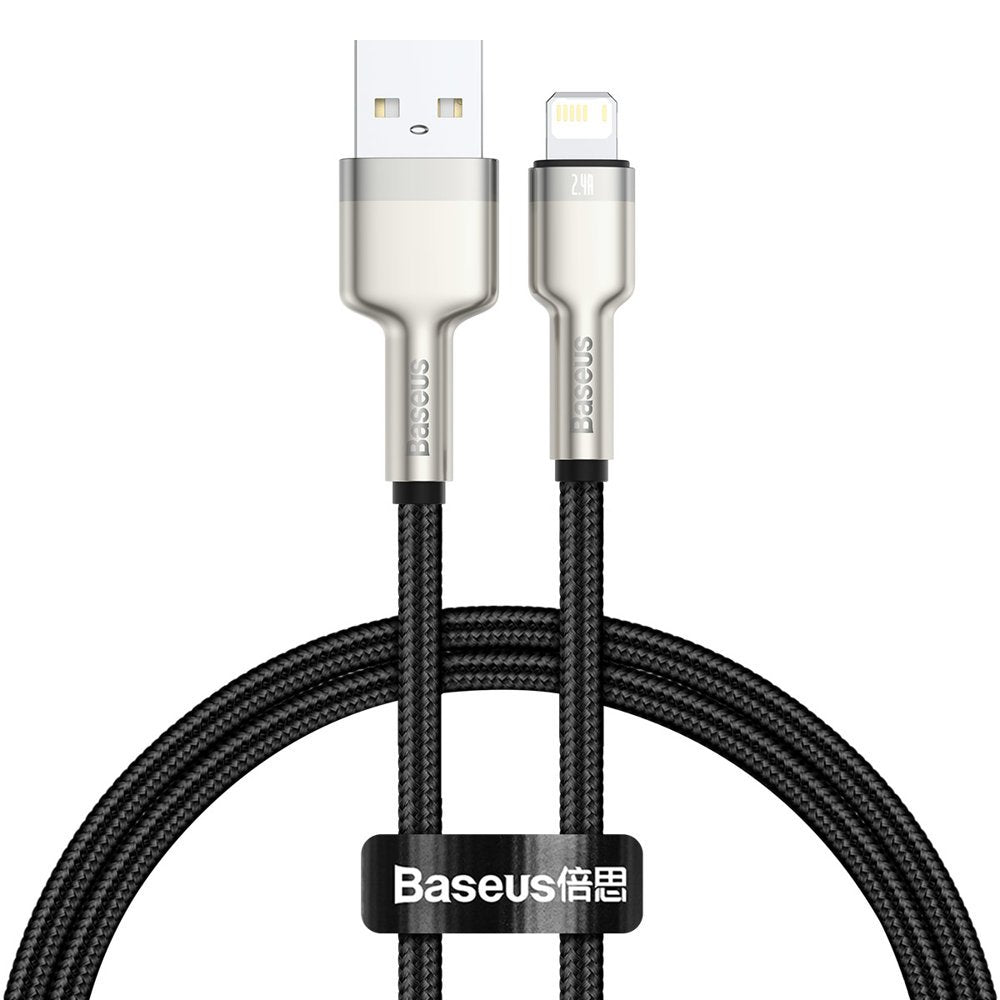 Kabel za podatke in polnjenje USB-A - Lightning Baseus Cafule Metal Series, 18W, 0.25m, Črn CALJK-01