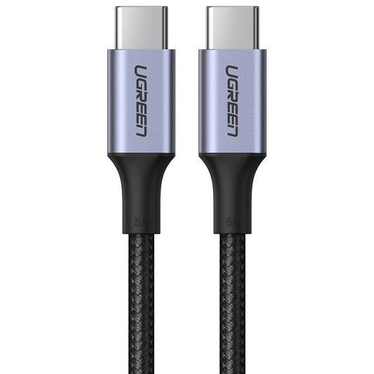 Podatkovni in polnilni kabel USB-C - USB-C UGREEN US316, 100 W, 1 m, siv