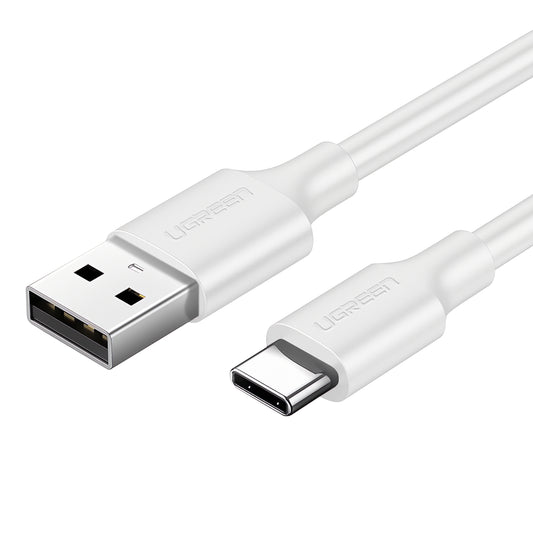 Kabel za prenos podatkov in polnjenje USB-A - USB-C UGREEN US287, 60 W, 1 m, bel
