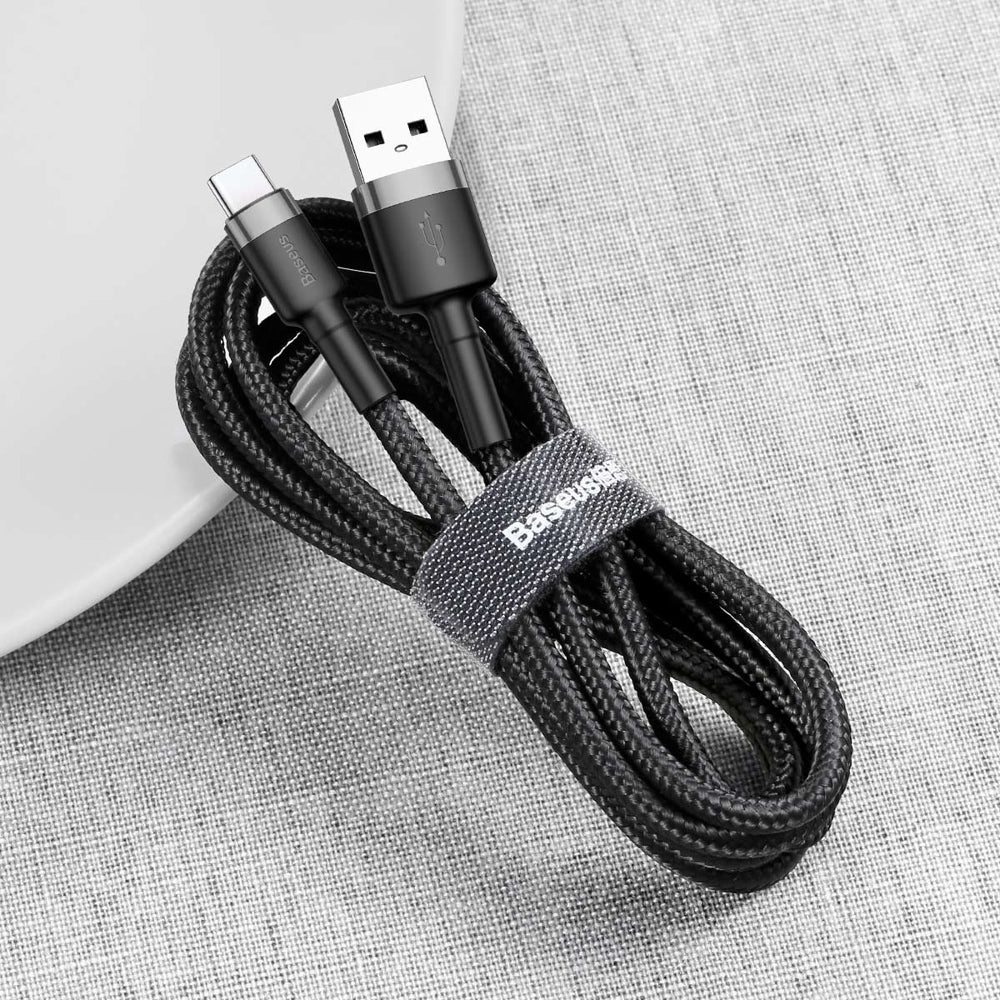 Kabel za podatke in polnjenje USB-A - USB-C Baseus Cafule, 60W, 0.5m, Črn CATKLF-AG1