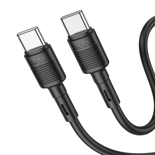 Podatkovni in polnilni kabel USB-C - USB-C HOCO X83 Victory USB-C, 60 W, 1 m, črn