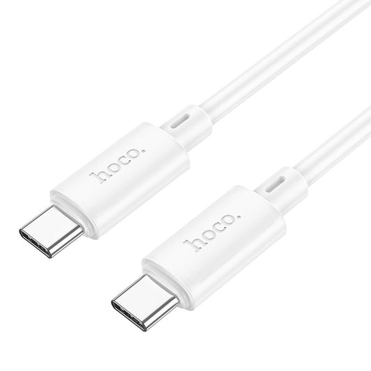 Podatkovni in polnilni kabel USB-C - USB-C HOCO X88, 60 W, 1 m, bel