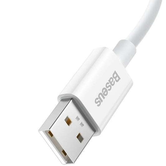 Kabel za prenos podatkov in polnjenje Baseus Superior Series USB-A z USB-C, 65 W, 1 m, bel CAYS000902