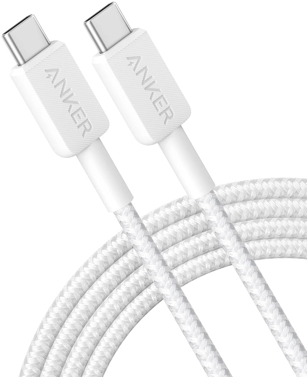 Kabel za prenos podatkov in polnjenje USB-C - USB-C Anker 322, 60W, 0.9m, Bel A81F5G21