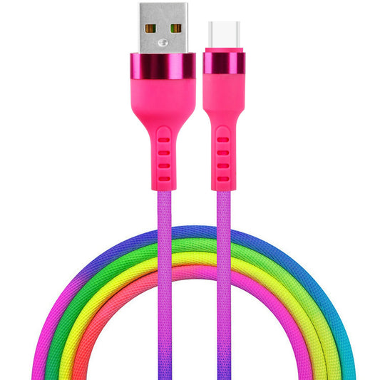 Podatkovni in polnilni kabel USB-A - USB-C Setty, 18 W, 1,2 m, večbarven KNA-C-1.22.113