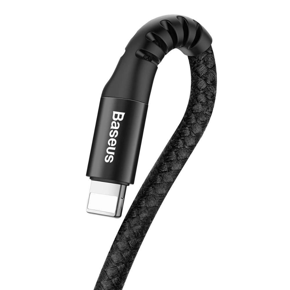 Podatkovni in polnilni kabel USB-A - Lightning Baseus Fish Eye Spring, 18 W, 1 m, črn CALSR-01 CALSR-01