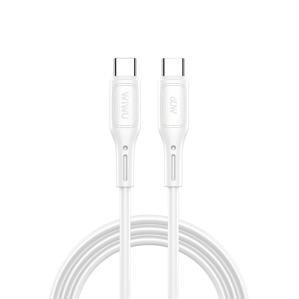 Podatkovni in polnilni kabel USB-C - USB-C WiWu Wi-C043E Starlink, 60 W, 1 m, bel