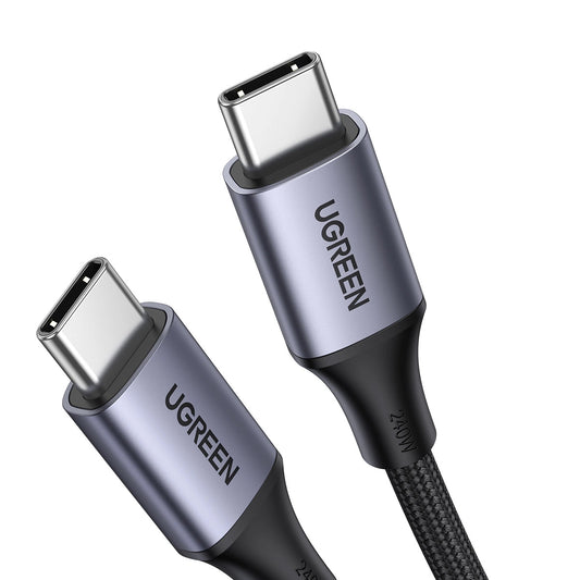 Podatkovni in polnilni kabel USB-C - USB-C UGREEN US535, 240 W, 2 m, siva