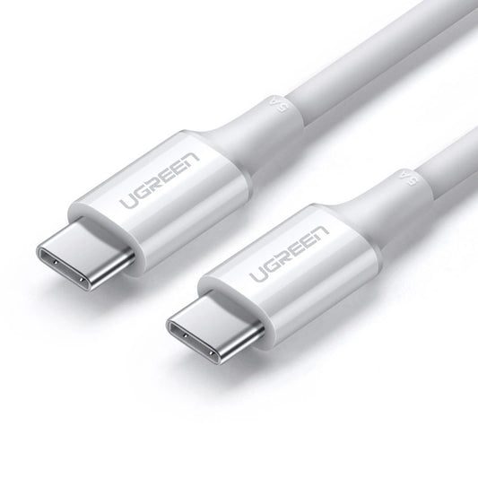 Podatkovni in polnilni kabel USB-C - USB-C UGREEN US300, 100 W, 1 m, bel