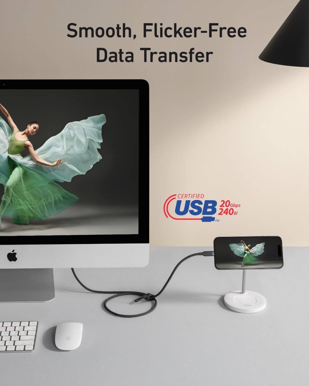 USB-C Data and Charging Cable - USB-C Anker, 240W, 0.9m, Black A80N1H11