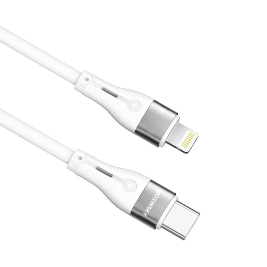 Podatkovni in polnilni kabel USB-C - Lightning WZK WSTCL1, 27W, 1m, Bel