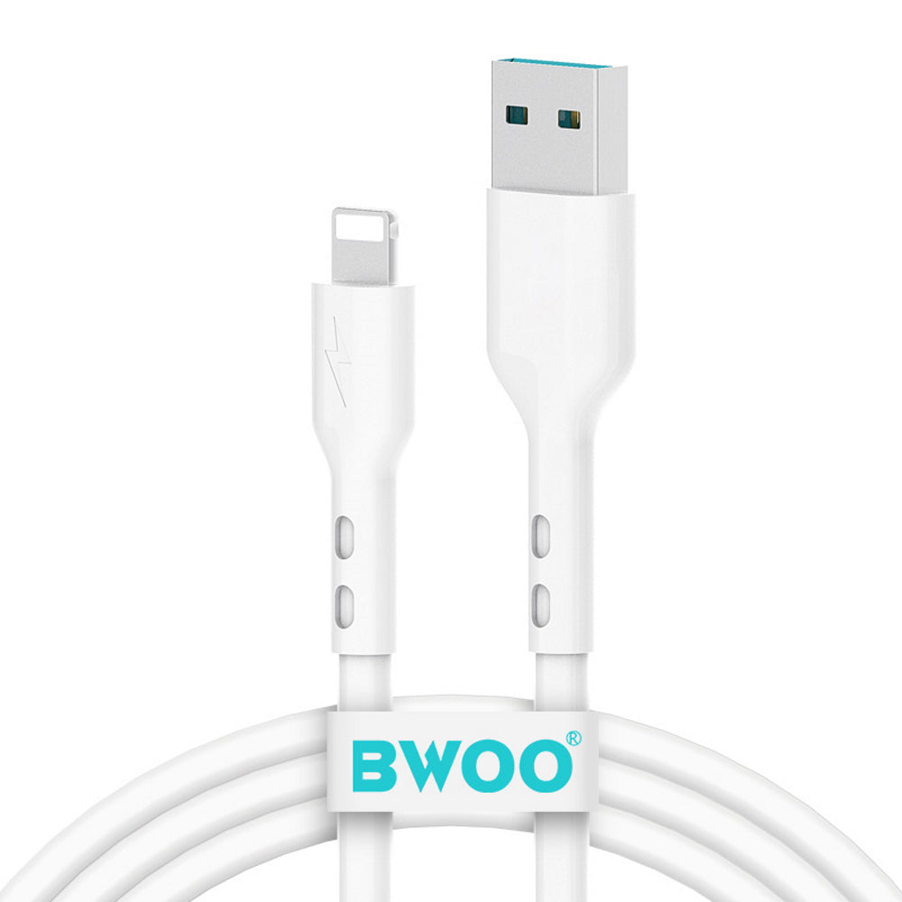 USB-A na Lightning podatkovni in polnilni kabel BWOO X172L, 15W, 1m, bel