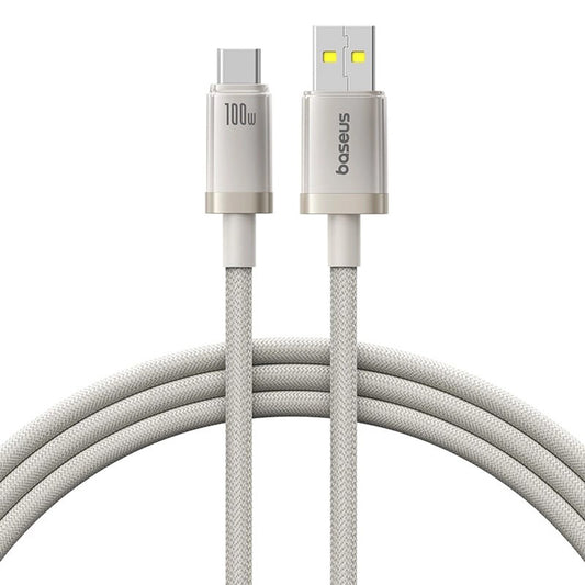 Kabel za prenos podatkov in polnjenje USB-A - USB-C Baseus Titanium, 100W, 1m, Srebrn P10378102G21-00
