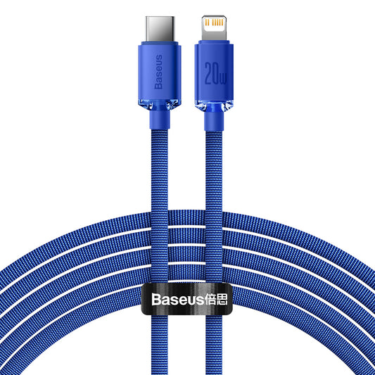 Kabel za podatke in polnjenje USB-C - Lightning Baseus Crystal Shine Series, 20W, 1.2m, Modra CAJY000203