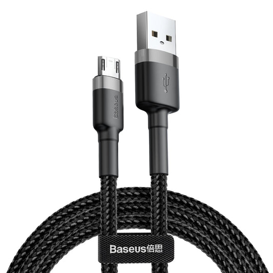 Kabel za podatke in polnjenje USB-A - microUSB Baseus Cafule, 18W, 2m, Siv CAMKLF-CG1