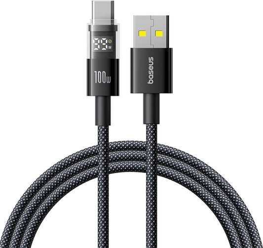 Kabel za podatke in polnjenje USB-A - USB-C Baseus Display 2, 100W, 1m, črn P10382701121-00