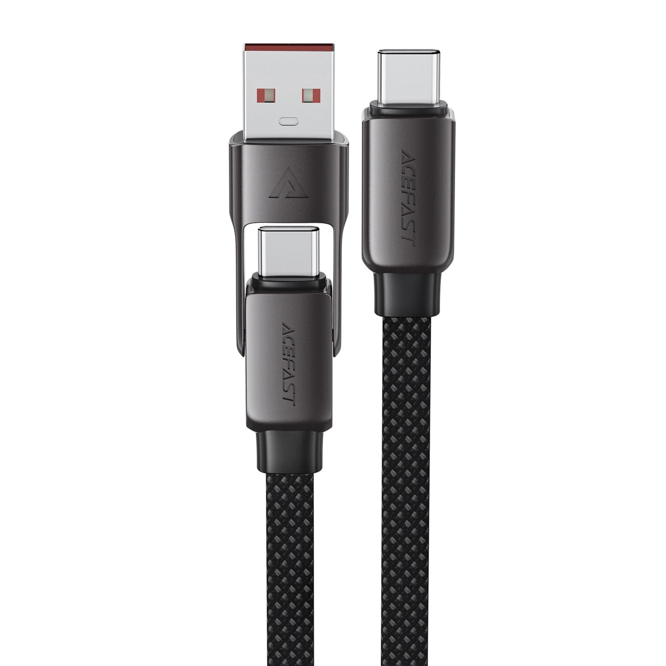 Kabel za podatke in polnjenje USB-C - USB-A / USB-C Acefast C13-05, 60W, 0.2m, črn