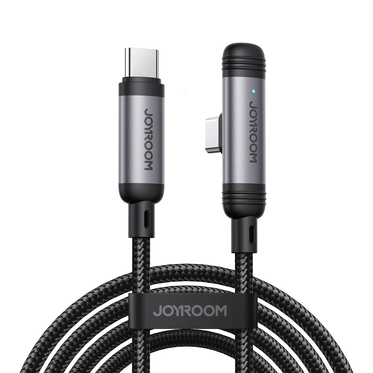 Kabel za prenos podatkov in polnjenje USB-C - USB-C Joyroom S-A56 EnjoyX Angled, 60W, 1.2m, črn